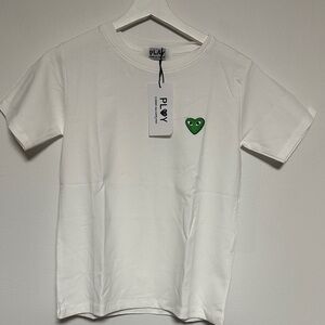 White T-Shirt with Green Heart